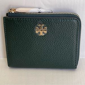 Tory Burch Carter Zip Coin Case Jitney Green